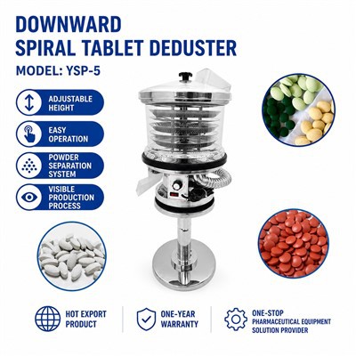 Downward Spiral Tablet Deduster Polishing Machine